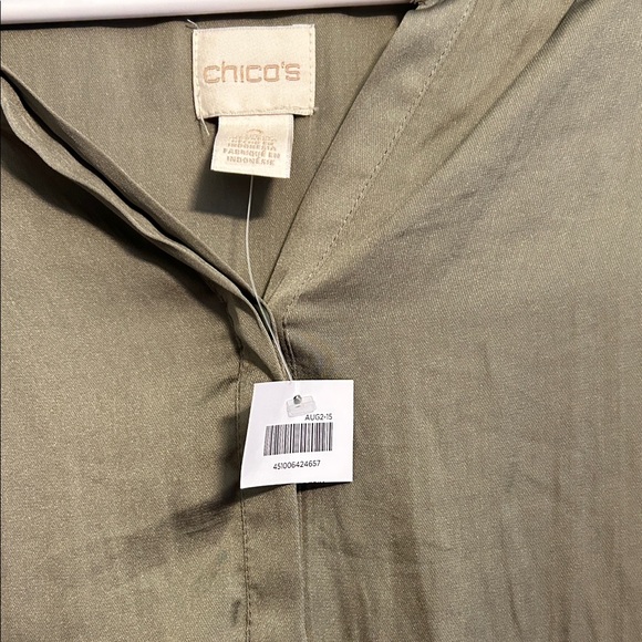 NWT Chico's Olive Tunic with Lace Hem Size 12 - Picture 7 of 7